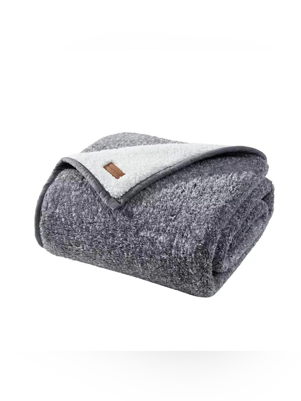NWT Koolaburra by UGG Wiona Melange Sherpa Throw Blanket Storm Grey 50X70